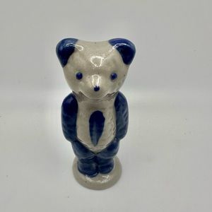 Vintage Teddy Bear BBP Beaumont Brothers Pottery Salt Glaze Ceramic Figurine